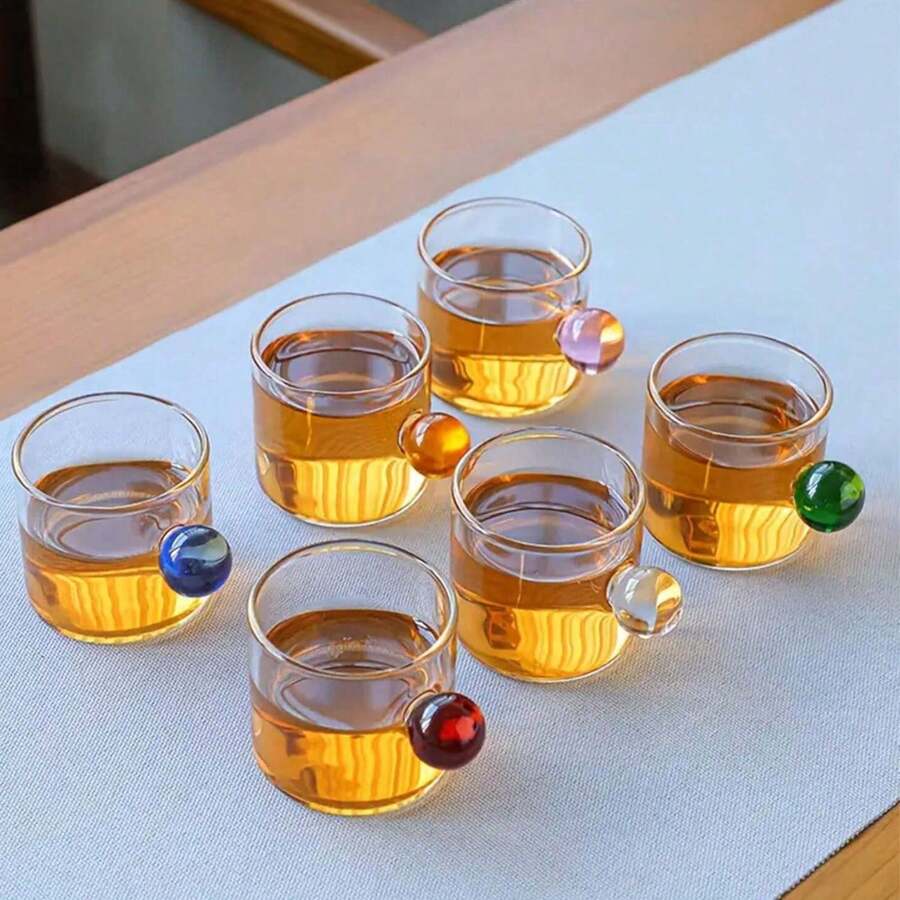 2/4/6/12 Stücke Glas Espresso Tassen mit Henkel, geeignet als Geschenk für Liebhaber von heißen oder eisgekühlten Latte, Tee und Espresso, mikrowellensicher