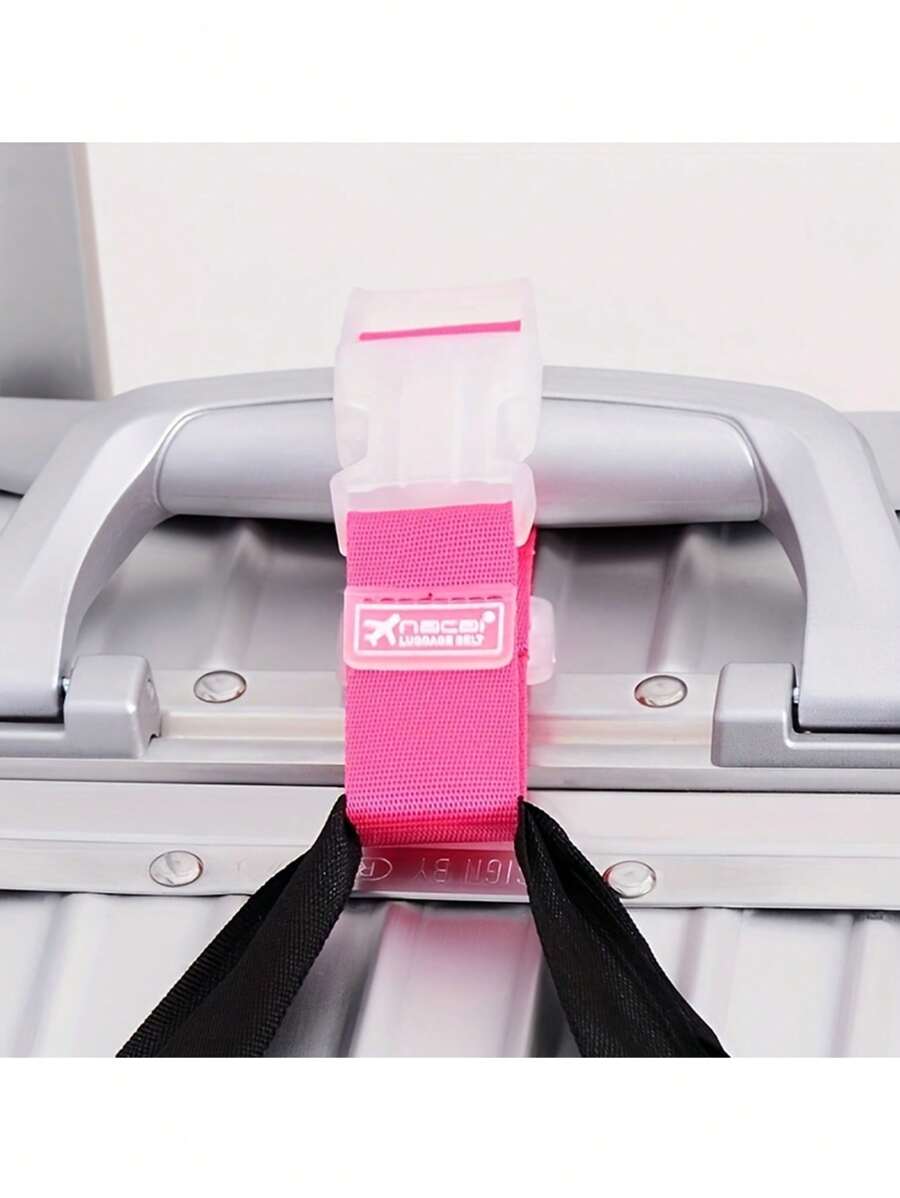 1 peça de alças coloridas para bagagem, fivela de segurança ajustável e portátil para viagem, acessórios de viagem para bagagem, fácil de transportar, alças práticas para uso externo para viagens de carro, alças para bagagem com fivela externa, cordão anti-perda para bagagem