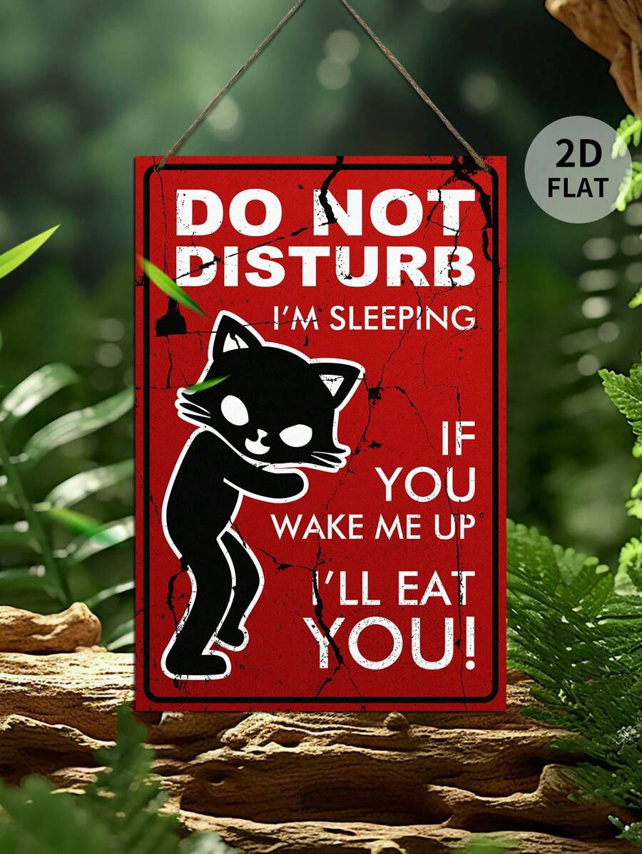 1 pièce Décor suspendu en bois, panneau d'entrée de chambre à coucher et salon "Prière de ne pas déranger, je me repose", taille: 30 cm x 20 cm x 0,3 cm, fourni avec corde en jute