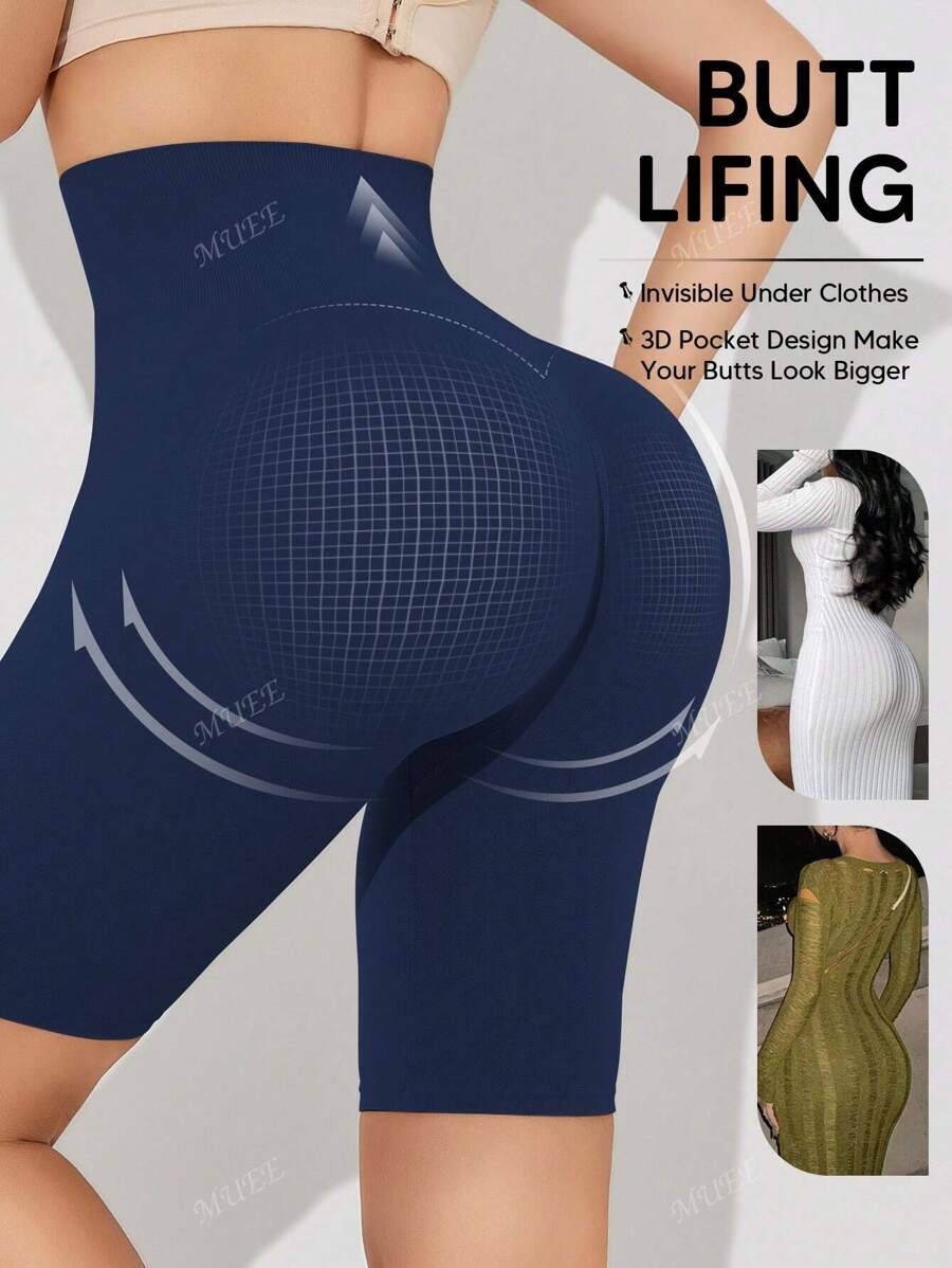 Leggings sin costuras con control de barriga y cintura ancha, de alta elasticidad para mujeres