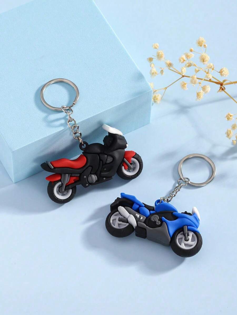 1 Pc Creative Motorcycle Shaped Keychain, Miniature Motorbike Key Chain, Motorcycle Lover Souvenir Gift