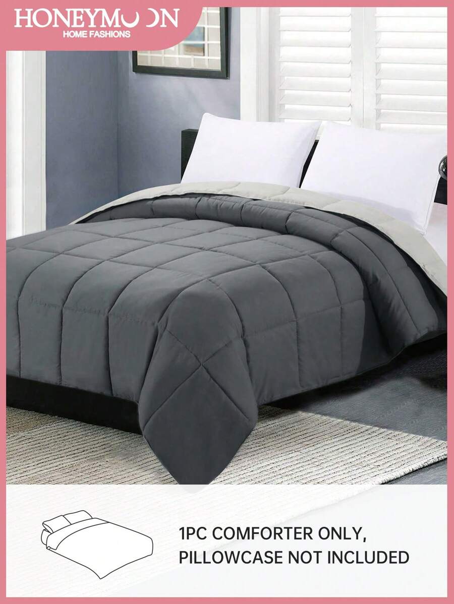 1pc Comforter Duvet Insert - Quilted Comforters, All Season Duvet, Down Alternative Bedding Comforter. For Home Bedding And School Bedding Dorm Essentials