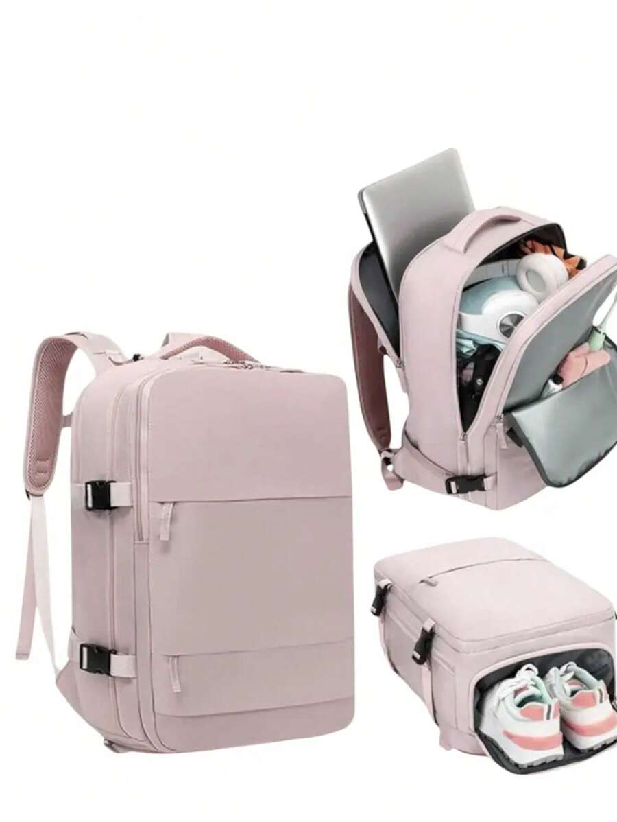 Mochila de Viaje para Cabina de Avion 45x30x20 para Vuelo Barato Equipaje de Mano y Espaciosa con Compartimento para Zapatos y Mochila Antirrobo Multifuncional para Viajes