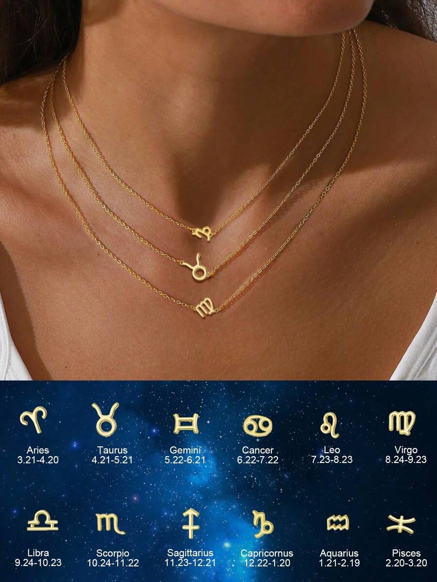 Collier en argent sterling S925 Série des douze constellations, Collier féminin pendentif constellation, Chaîne de clavicule, Cadeau d'anniversaire pour les filles