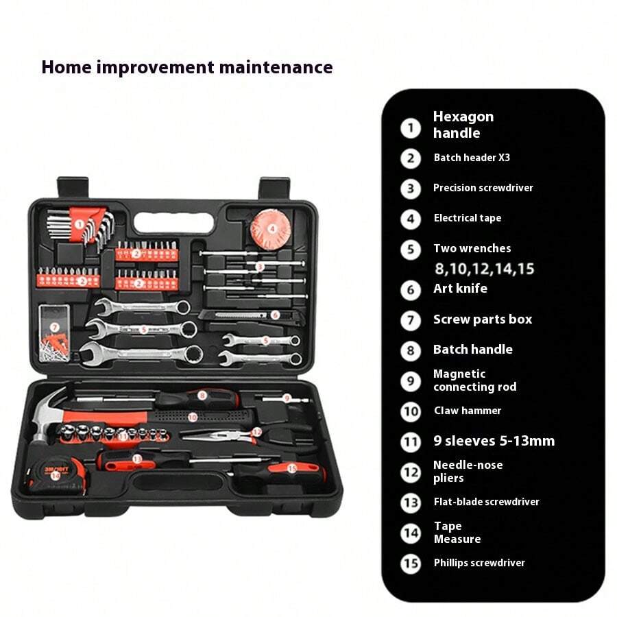 Toolbox Home Manual Toolbox Multi Functional Tool Set Home Emergency Repair Portable Car Tool Set