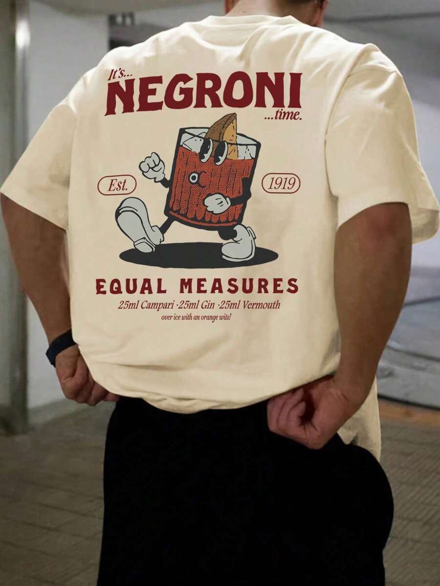 Camiseta de manga corta con estampado de graffiti de moda de verano para hombres