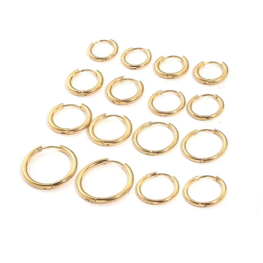 3 pièces/set de boucles d'oreilles créoles personnalisées, convenant pour le port quotidien