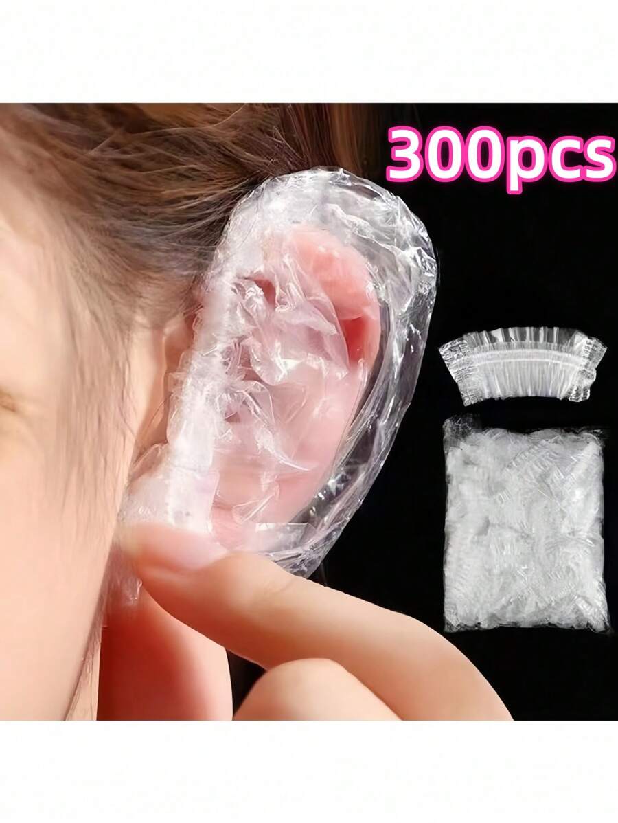 300 Disposable Ear Cups, Waterproof Ear Cups, For Dyeing, Showcasing, Bathing, Beauty Care And Hair Washing To Prevent Water From Entering The Ears.