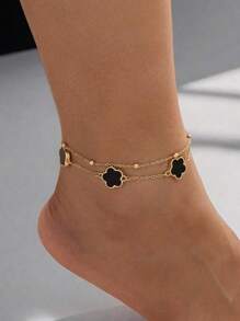 Bracelet de cheville noir