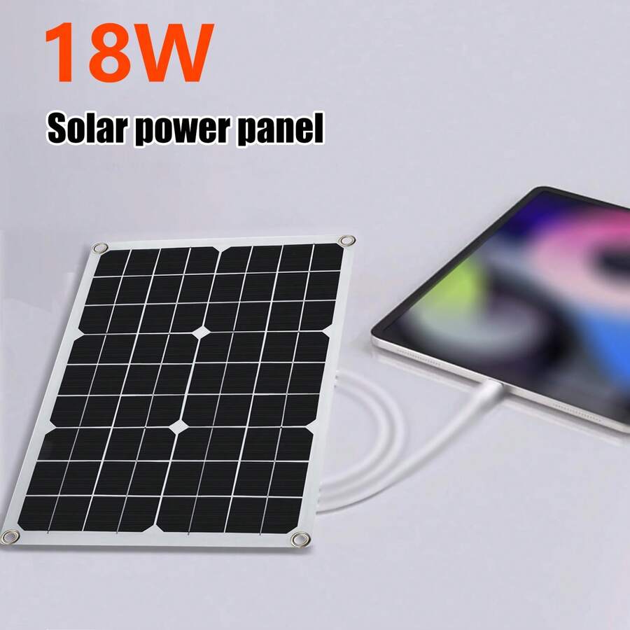 Solarpanel zum Aufladen über USB, für Camping, Wandern, Notfall-Aufladung, tragbares Handy-Ladepanel, reisefertiges Solarpanel zum Aufladen von Autobatterien