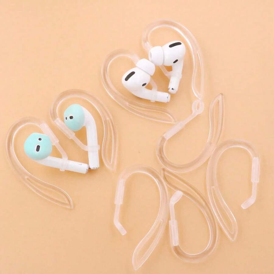 4 à 6 pièces Ensemble anti-dérapant pour crochets d'oreille ajustables en silicone, design ergonomique avec ailettes. Accessoires pour écouteurs de sport