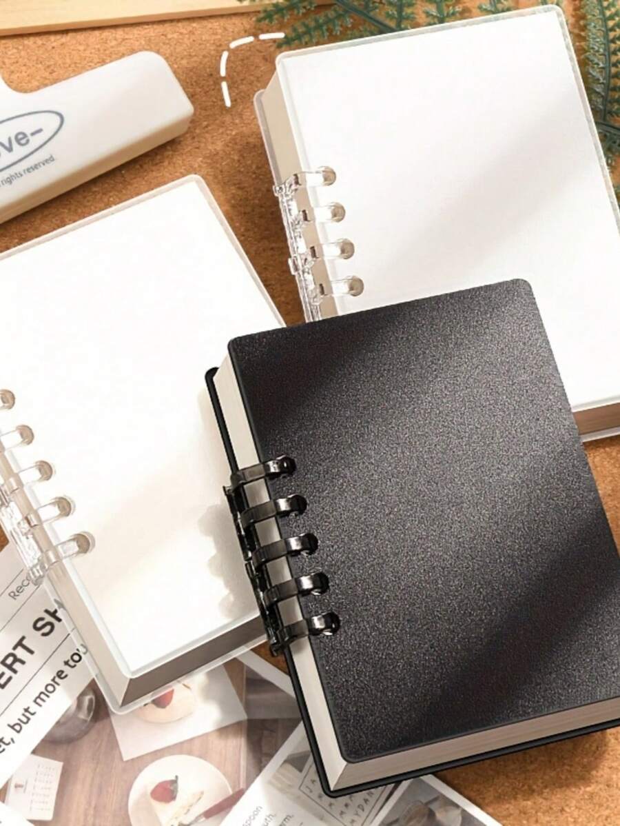 1/6pieces Portable Pocket Notebook, Morandi Mini Notebook, Portable Pocket Loose Leaf Notebook With High Appearance, Portable Notepad, Memo Diary, Schedule, Organizer Of School, Office And Study Supplies Agendas