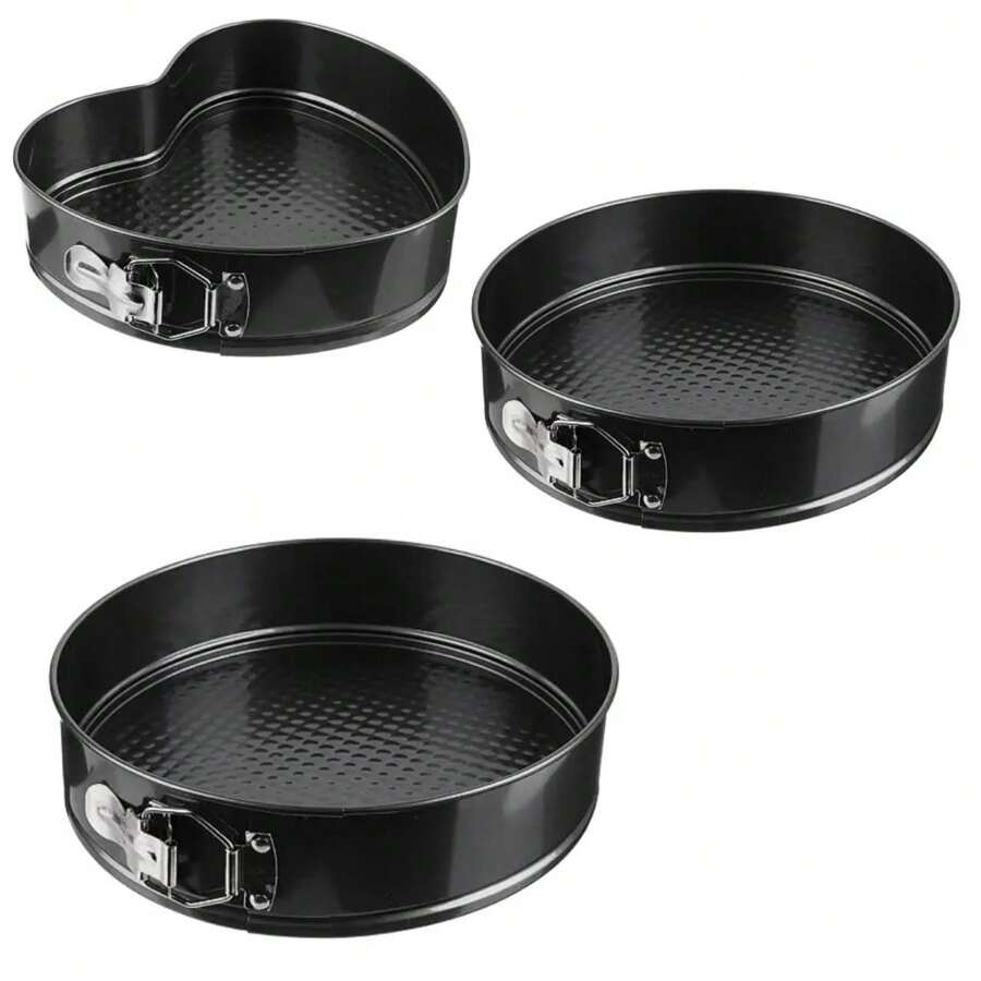 Kit Forma De Bolo Assadeira Forma Fundo Removível Antiaderente Para Cozinha Alta Qualidade Premium