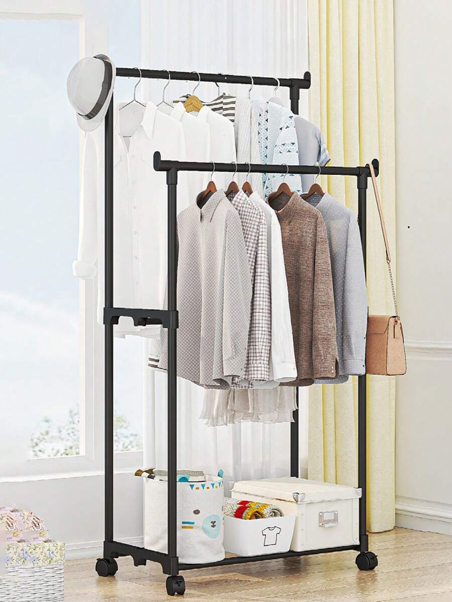 1pc Freestanding Clothes Drying Rack, Multi-Tier Garment & Hat Storage Holder (Please Confirm Product Size Before Purchase)