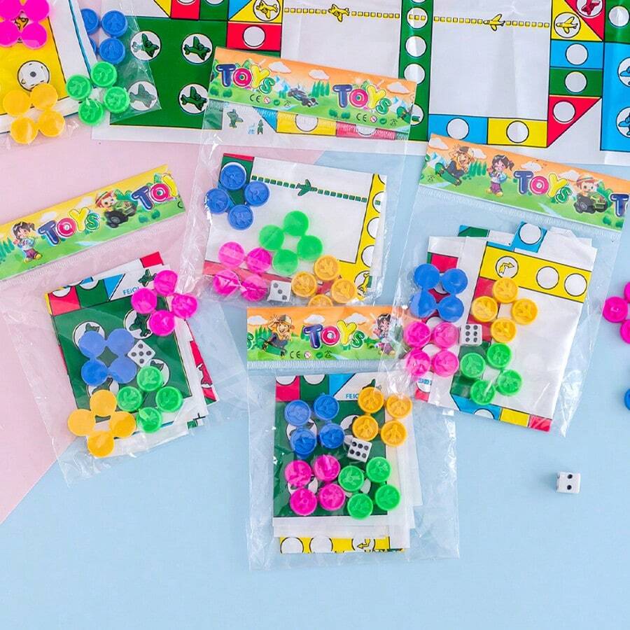10pcs Mini Flight Chess Game Toy, Interactive Game Board For Activity, Holiday/Birthday Gift
