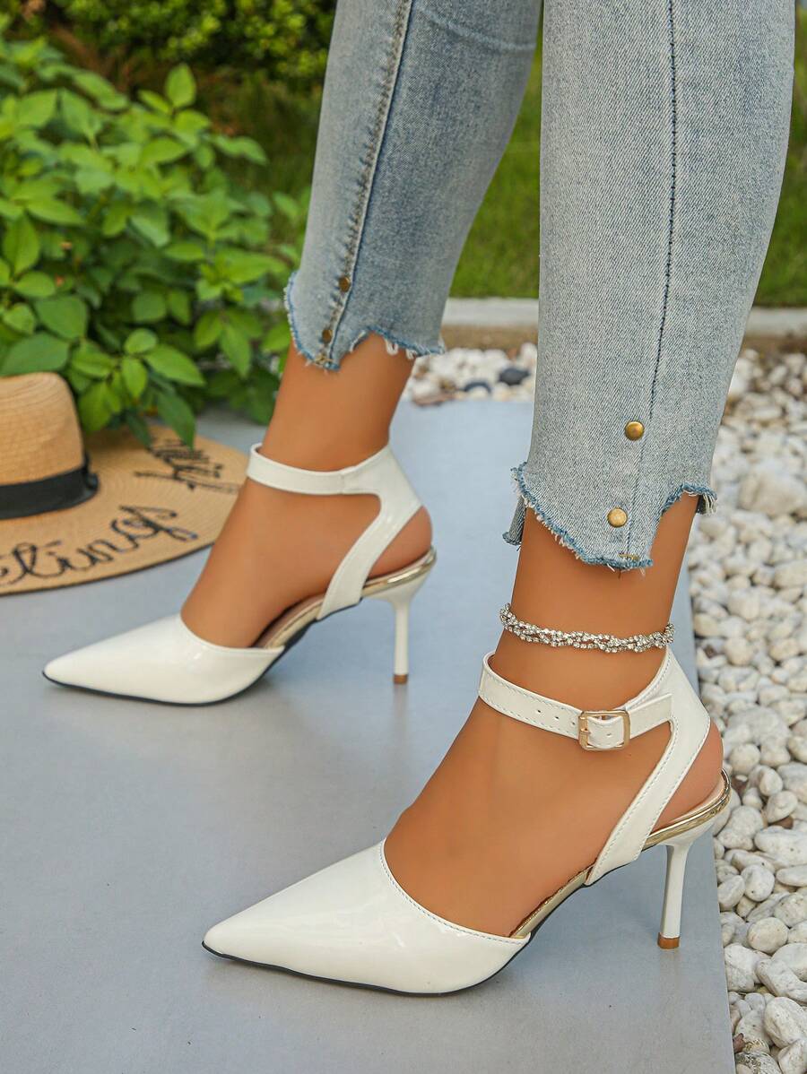 Talons hauts nus femmes Stilettos à bout pointu confortables pour rester debout longtemps, chaussures de travail sexy à coupe basse, chaussures élégantes noires de niche pour dames