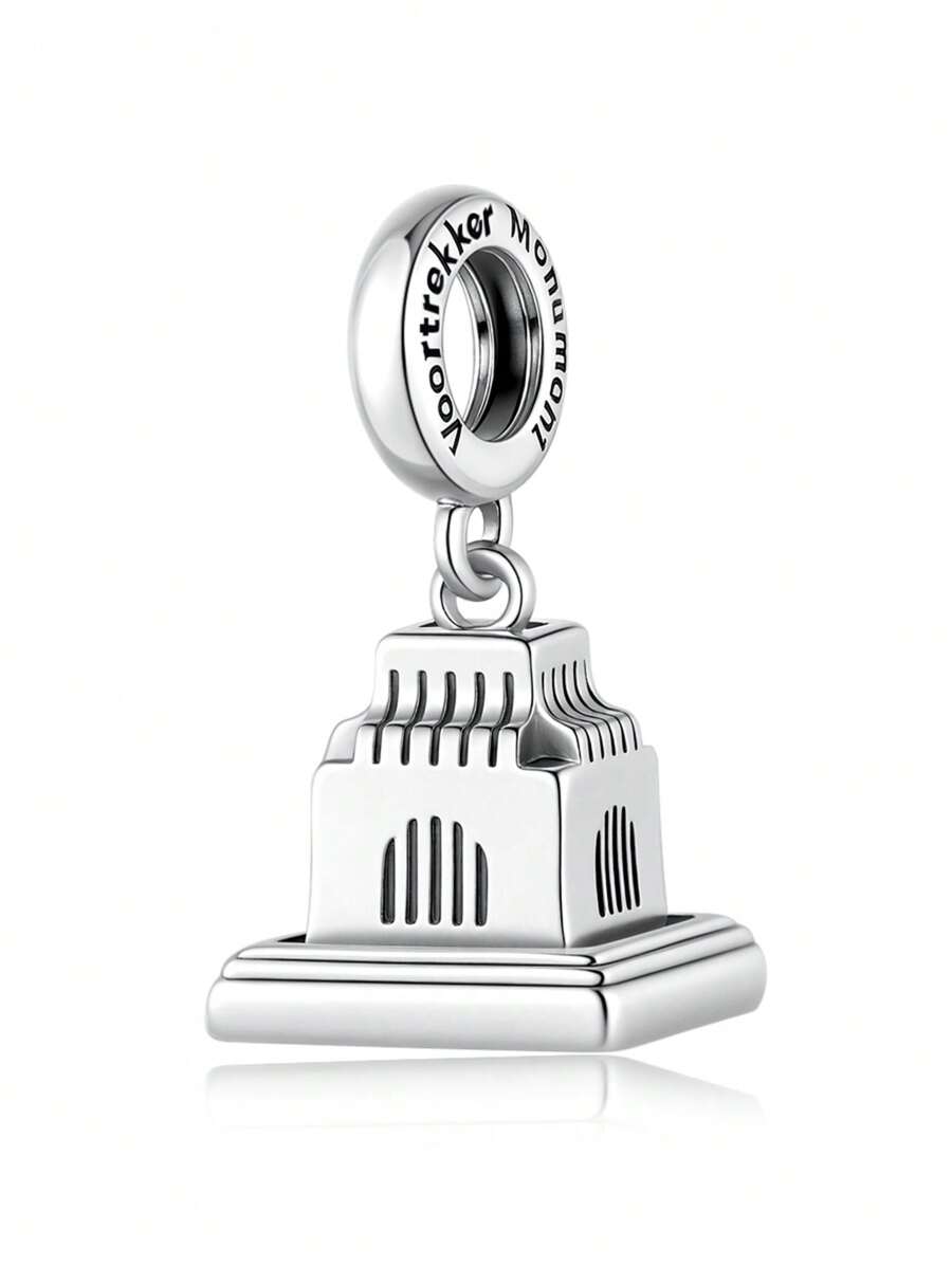 HuooNew Einfaches 925 Sterling Silber, Denkmal, DIY Perlenanhänger, Schmuck für Frauen, Silberschmuck, Alltags-Tragen, Geschenkidee