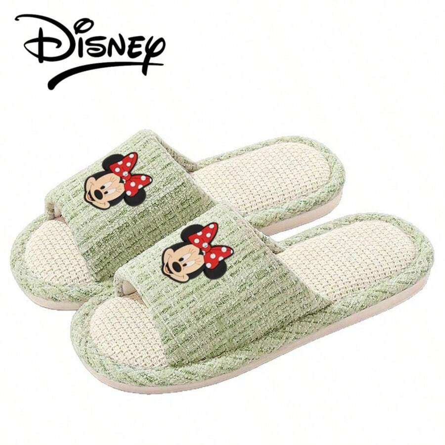 Disney Mickey Mouse Bathroom Slippers, Quick-Drying Anti-Slip Shower Sandals, Hollow-Out Indoor Home Slippers For Women
