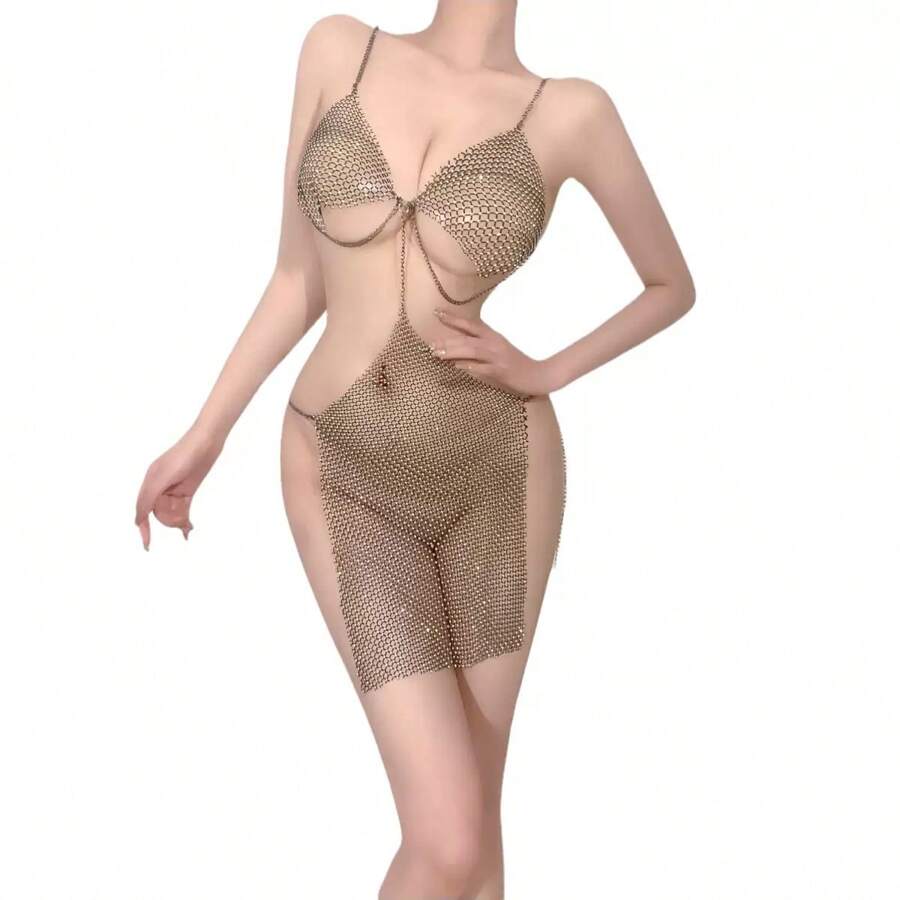 Sexy Lingerie, Sexy Lingerie, Sparkling Diamond Dresses, Bed Passion Robes, Women's Seduction Dresses