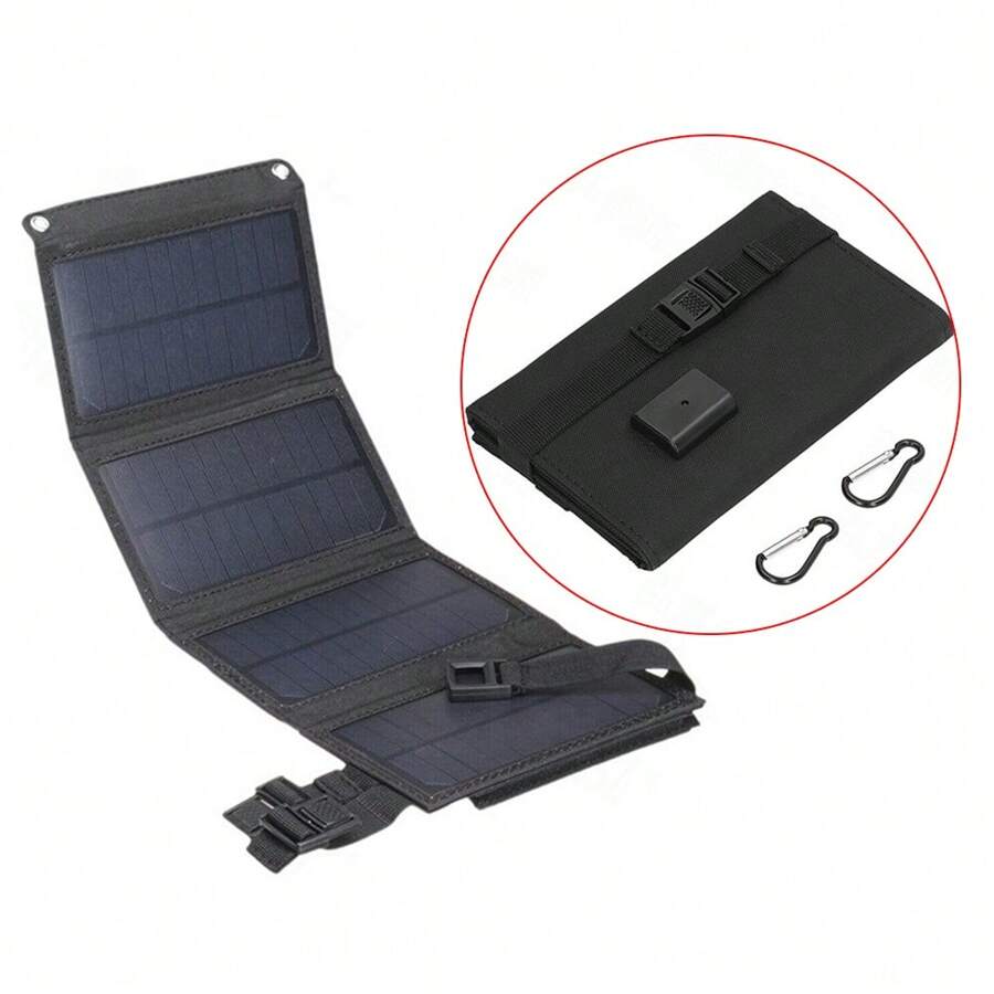 8W/12W Solarladegerät Faltbare Tasche Faltbares Solarpanel für Camping Outdoor USB-Anschluss Wandern Notfall Aufladen Reisebereit Solarladegerät für Handy Aufladen
