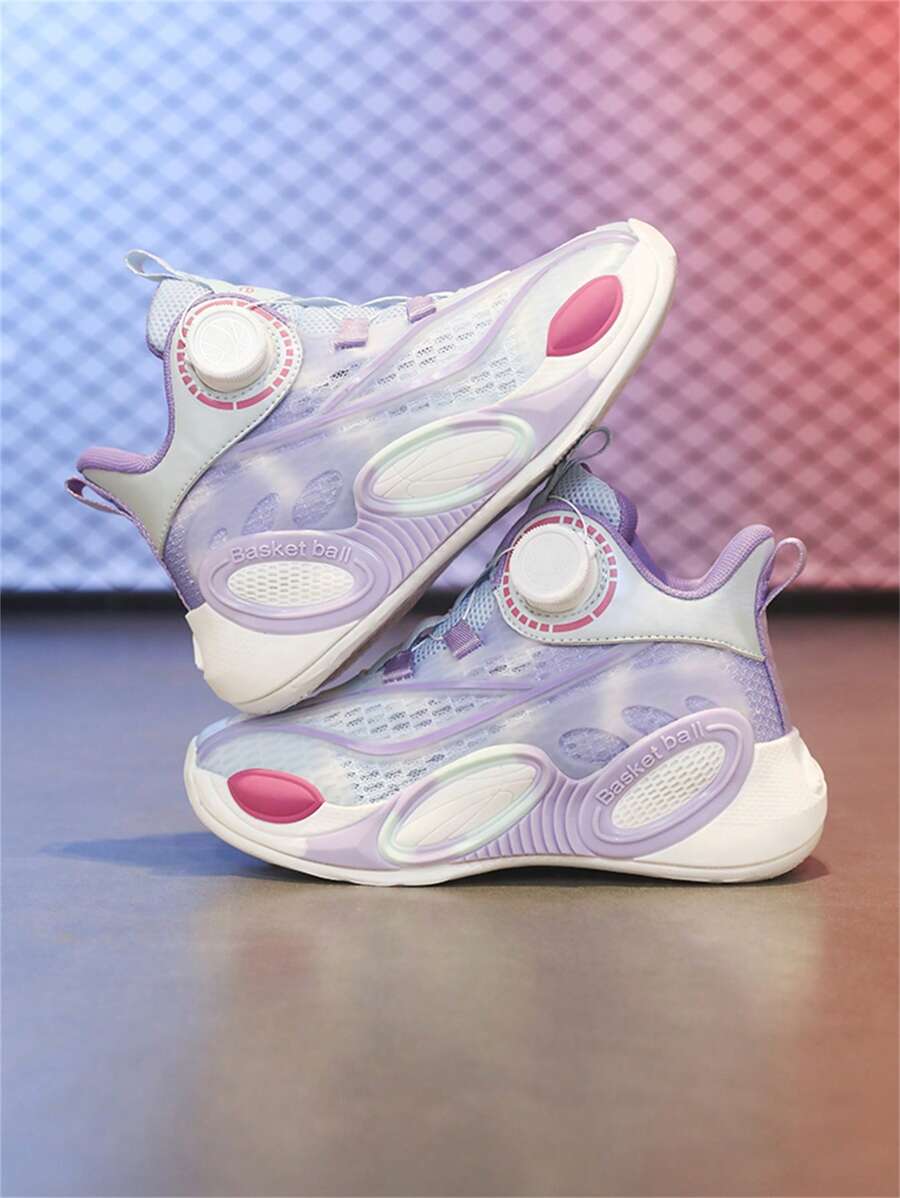 Scarpe da basket per ragazzi e ragazze, scarpi sportivi da basket cool per bambini, scarpe da basket per bambini, scarpe da basket sportive casual in tessuto a rete, traspiranti e confortevoli