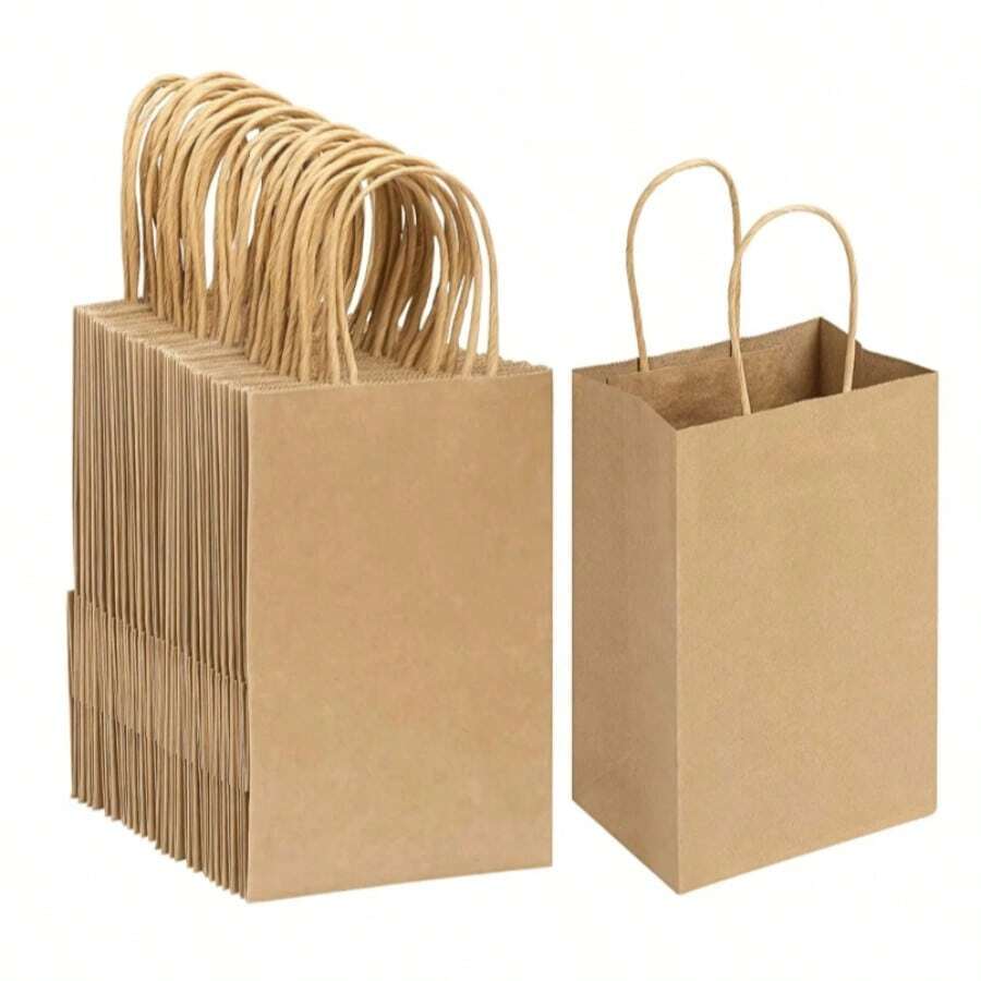 20-Pack Heavy-Duty Brown Kraft Paper Bags | 100% Durable For Gift Packaging, Groceries, Retail & Party Favors | Perfect For Baking, Bubble Tea, Coffee Takeout & Catering | Bags For Boutiques, Craft Stores & Food Businesses
