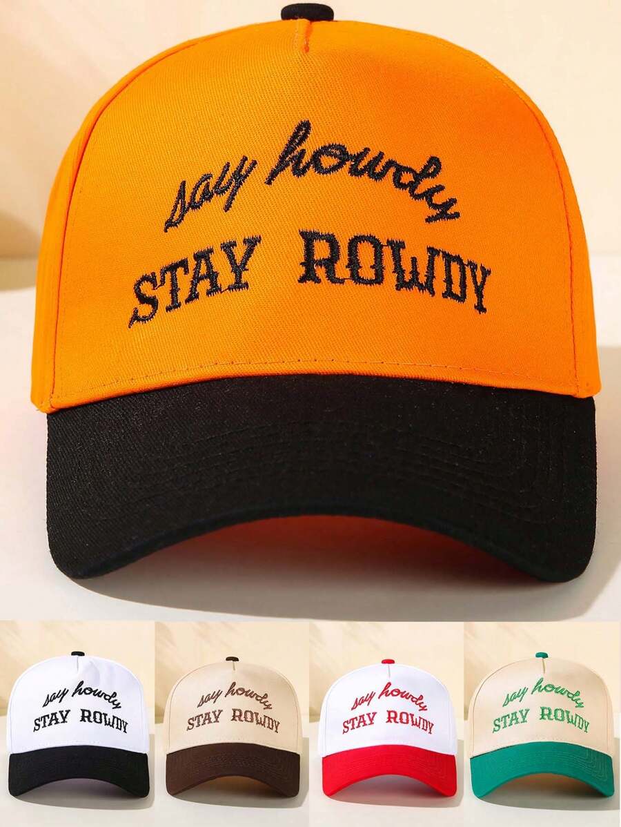 Gorro holgado casual con estampado de letras de moda para hombre