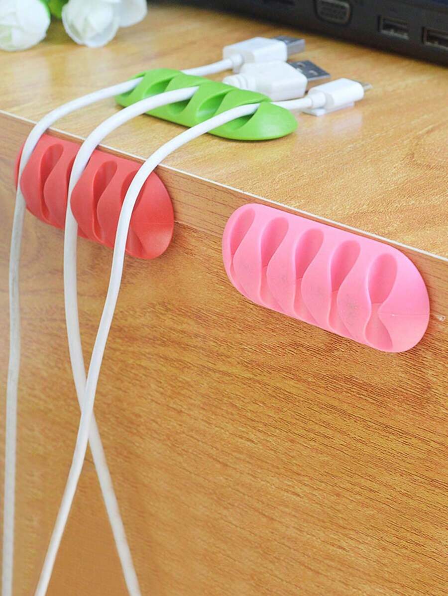 Selbstklebende Kabelclips - Maus-Kabel, Kopfhörer-Kabel-Organizer, 5-Schlitz Kabelclips