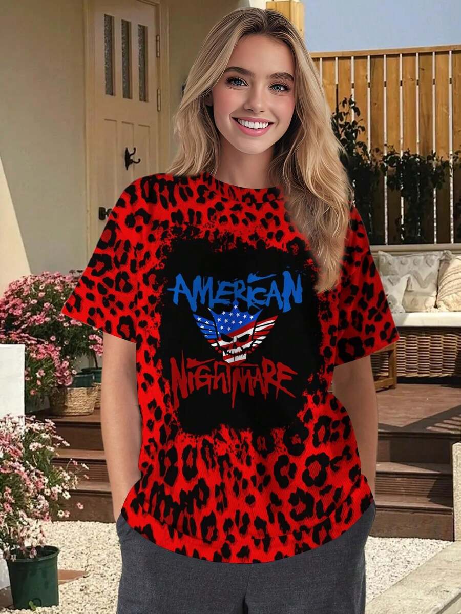 Women's Cody Rhodes Design T-Shirt American Nightmare WrestleMania WWE Wrestling