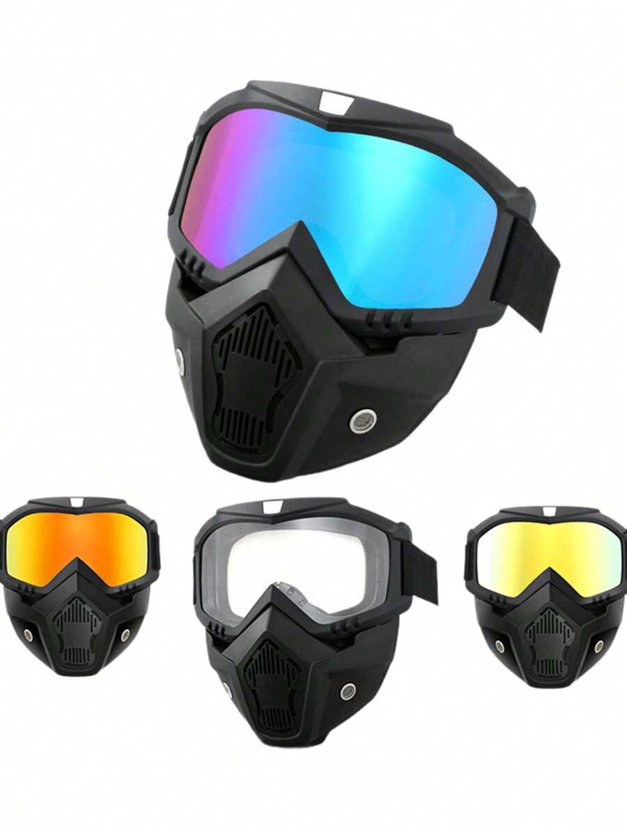 1pc Motorcycle Mask Goggles Retro Windproof Ski Glasses Cycling Eyewear Bike Riding Safety Eyeglasses