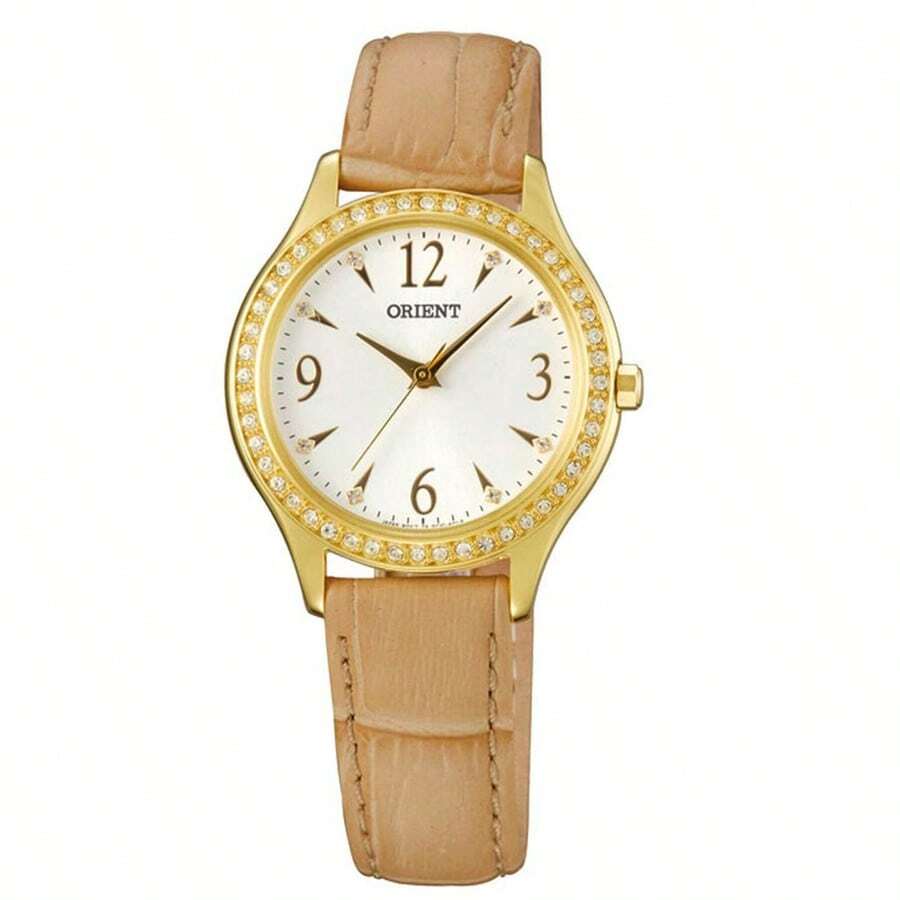 Orient Relógio Feminino Orient Quartz, FQC10006W0, Estilo Ladylike, Adequado para Uso Diário, Trabalho, Resistente à Água, Aço Inoxidável