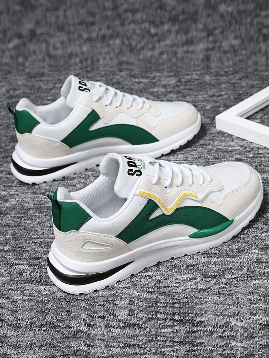 Comfortable Lace-Up Sneakers - Men's Breathable Running Shoes, Strong Grip, Anti-Slip