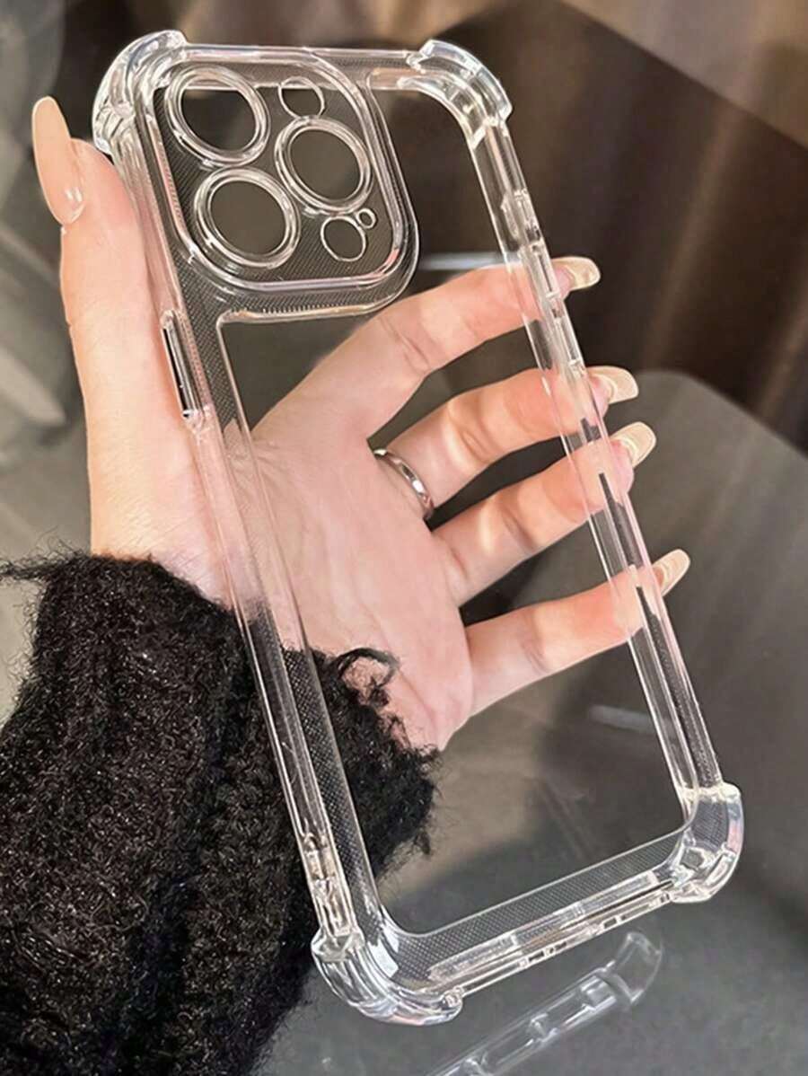 1pc TPU Clear Film Dual-Layer Airbag Shock-Proof Phone Case With Corner Protection, Compatible With IPhone Apple 16e 16/16 Pro/16 Promax 15 14 13 12 11 Xs XR Pro Max
