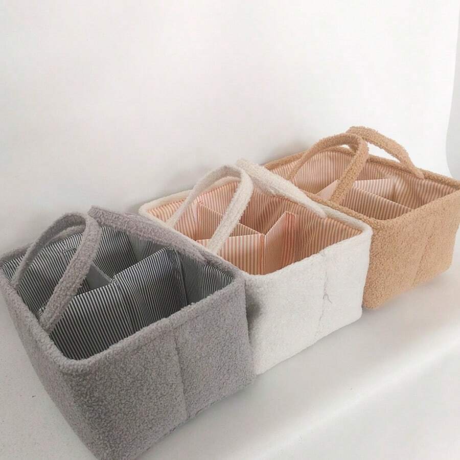 1 Pc Storage Basket Household Snack Storage Box Desktop Basket Storage Basket Sundries Toy Teddy Plush Storage Basket