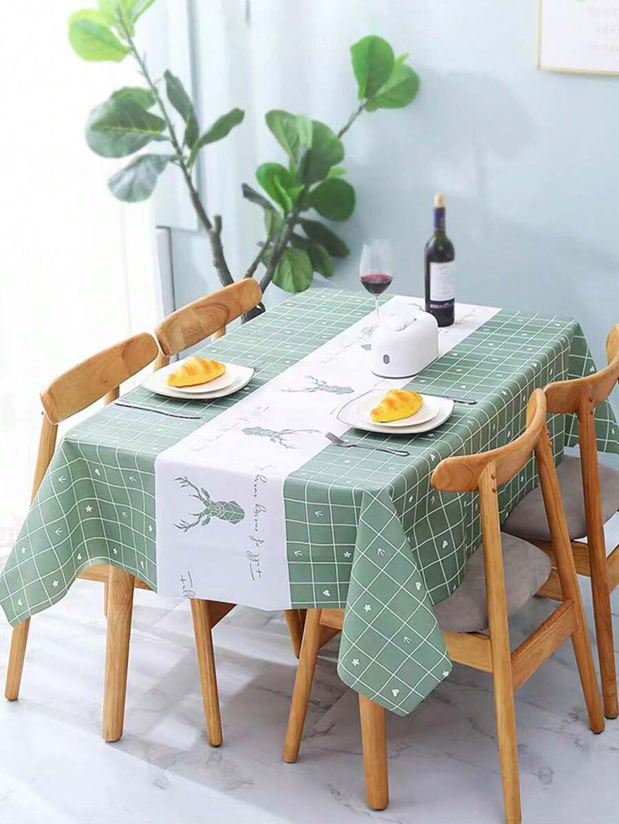 1 Peça Toalha de Mesa à Prova d'Água, à Prova de Óleo e Lavável de Estilo Nórdico com Estampa Floral para Mesa de Café, Produto Transfronteiriço