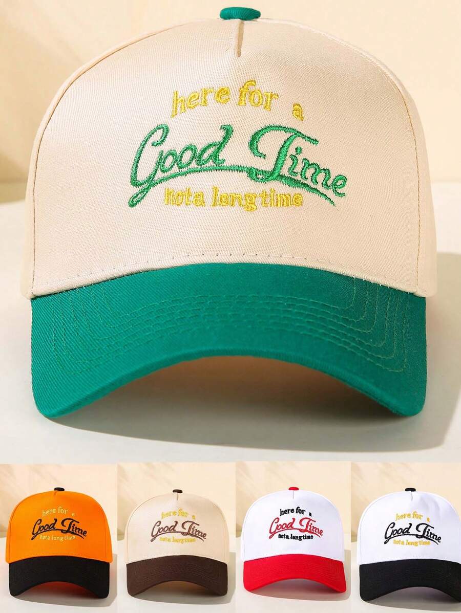 Gorra de béisbol de visera para hombre casual de verano con eslogan gráfico