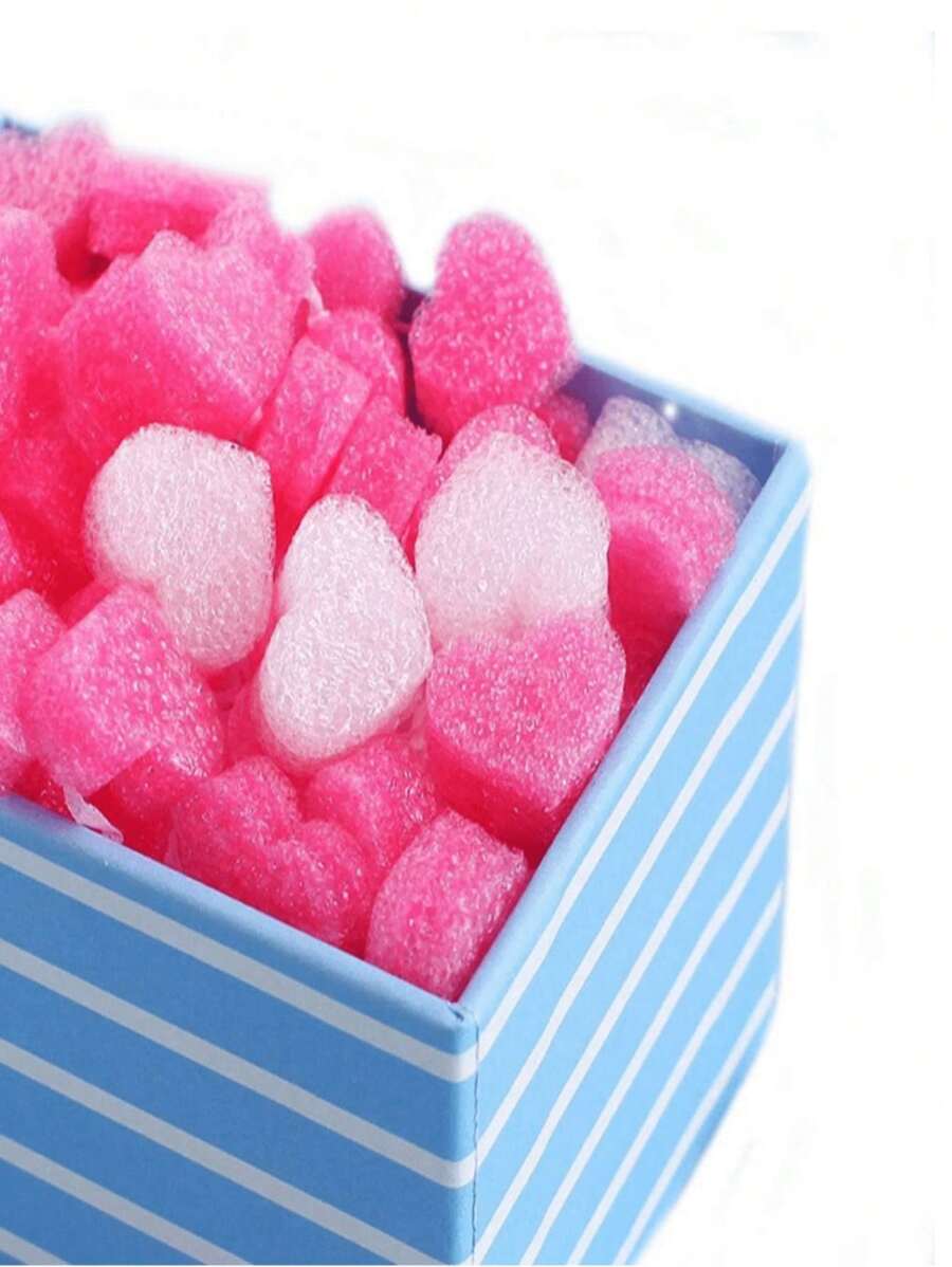 50/100 Stück Geschenkbox Füllmaterial, herzförmige Schaumstoff Konfetti, Geschenkkorb Füllmaterial, Perlen und Wollmaterialien, Verpackungsmaterial Geschenkbox kreative Hochzeit Süßigkeiten Box Füllmaterial, herzförmige Schaumstoffkugeln, geeignet für Basteln, DIY, Verpackung, Dekoration, Party- und Hochzeitsaccessoires