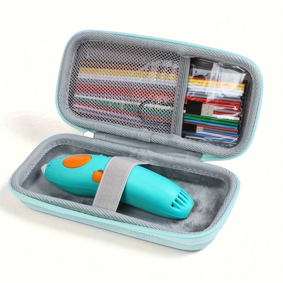 Étui de transport portable pour stylo 3D, boîte d'accessoires électroniques en nylon imperméable et antichoc, mode sans charge, sans stylo (stylo 3D non inclus)