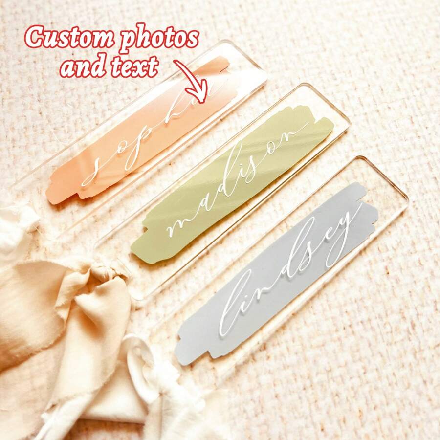 1PC Personalized Bookmark, Acrylic Book Mark, Bookmark Personalized, Custom Bookmark, For Book Lover, Reader Gift, Page Marker, Aesthetic Gifts