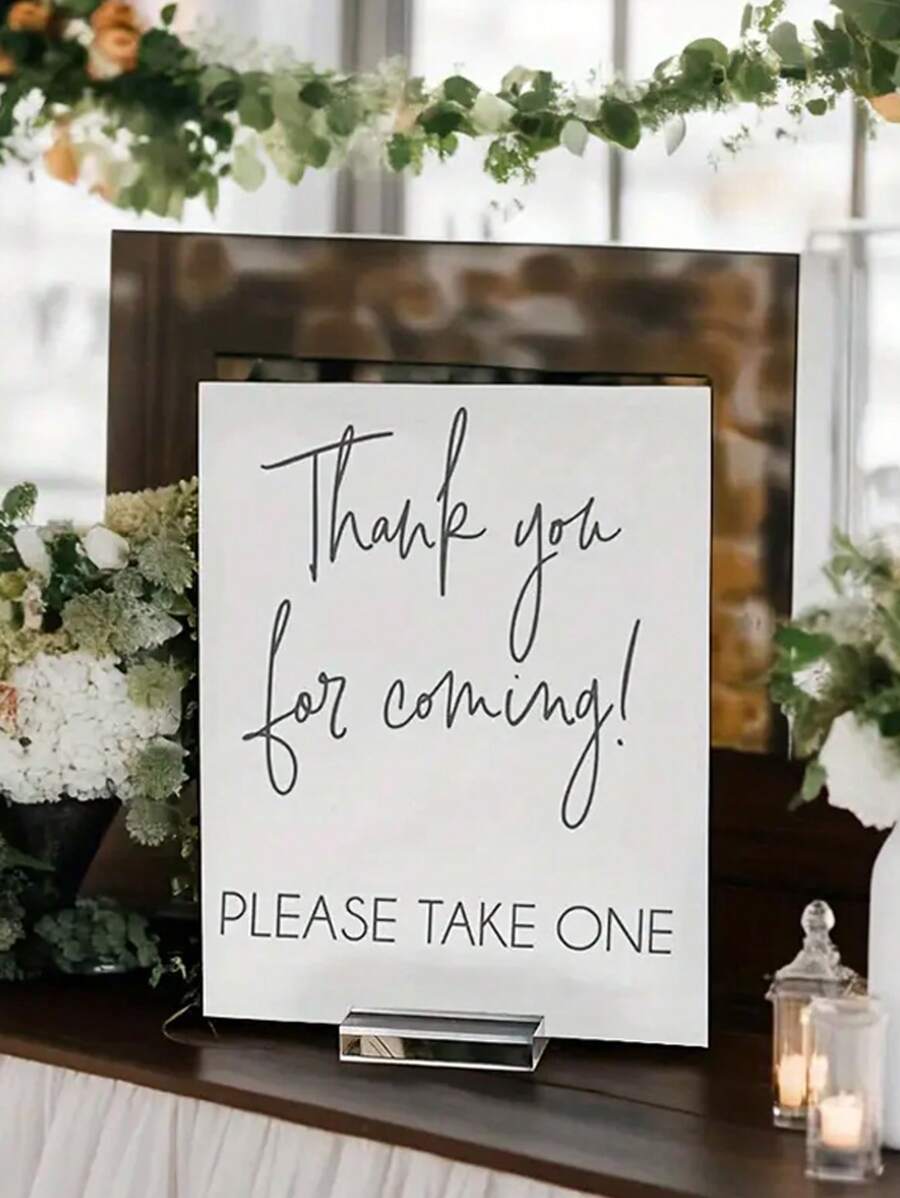 1pc Acrylic "Please Take One" Display Stand, Elegant Gift Table Decor For Weddings, Parties And Other Occasions
