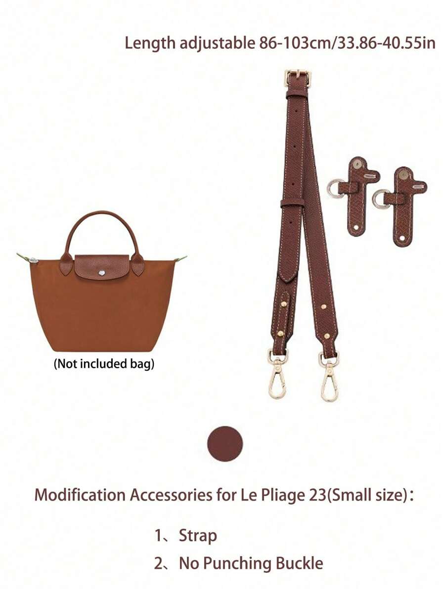 Accesoriu de curea de umăr de schimb pentru gențile Le Pliage 23/28, curea reglabilă pentru a transforma geanta/geanta tote într-o geantă crossbody, material din piele sintetică durabilă, disponibil în maro, gri grafit, negru