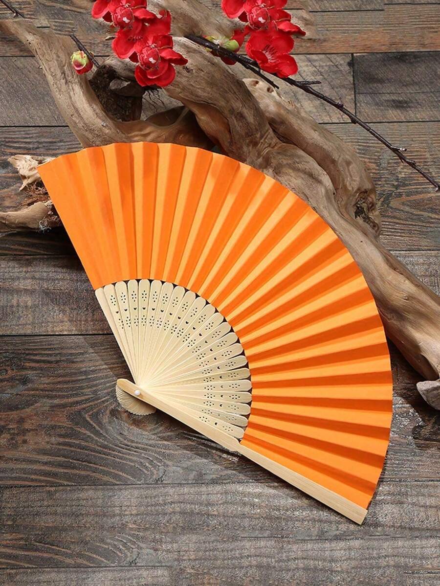 1PC Hollow Out Wooden Fan Plain Foldable Paper Cover Fan DIY Bamboo Portable Summer Accessory, Hand Fan Folding Folding Hand Fan Wedding Personalized Fsahion Fans Party Decor, Art Craft Home Ornaments Gifts Wedding Gifts For Guests, Birthday Party Decorative Fans, Mother's Day Spring Easter Gift, Party Performance Photo Props, For Home Room Living Room Office Decor