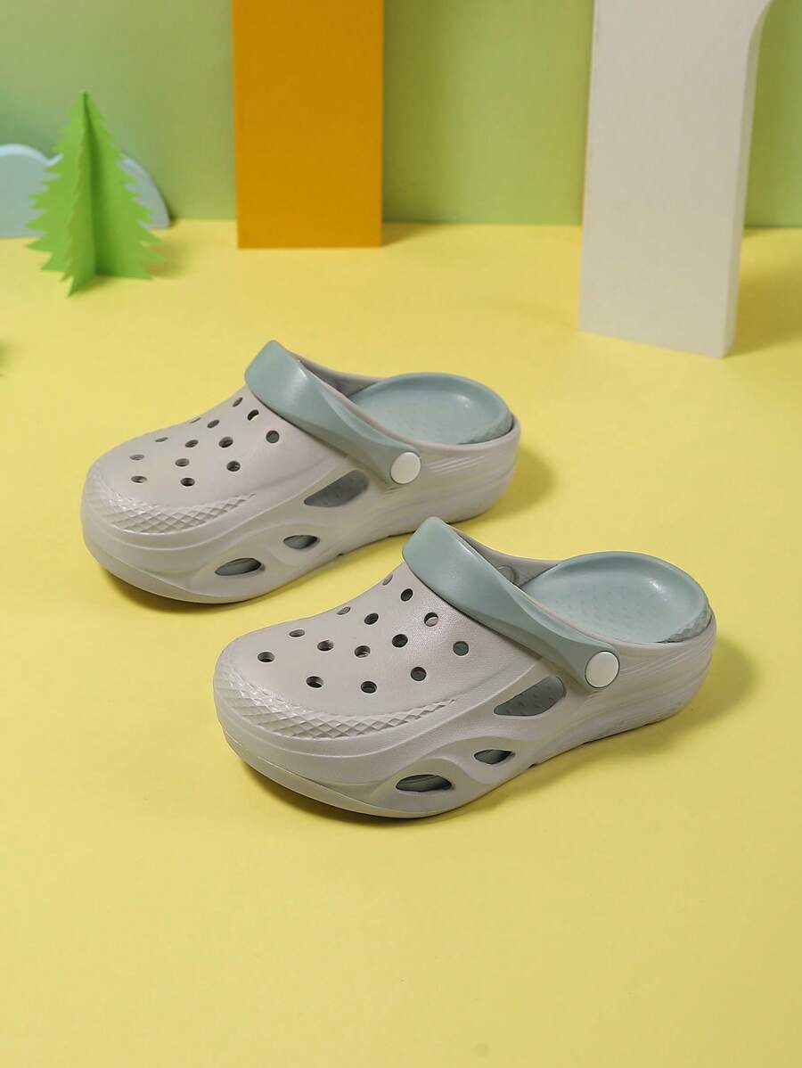 Kids Breathable Comfortable Slip-On Sandals, Casual Home Slippers, Color Block Fashion Versatile, Boys/Girls Beach/Outdoor Shoes