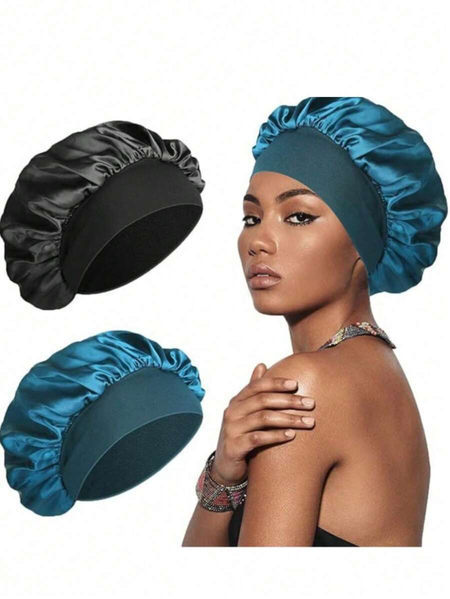 Seide Schlafhaube, Satin Haarkappe, elastische Seide Schlafhaube, Haargummi für Frauen