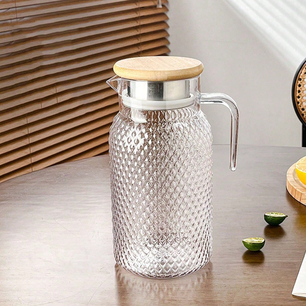 Wasserkocher mit Bambus-Holzdeckel, 1200 ml