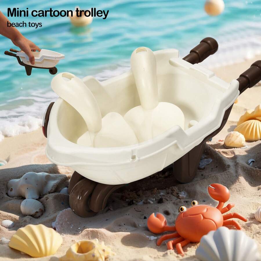 Juego de juguetes de playa, juego de juguetes de playa y arena para la familia que incluye pala, moldes para hacer castillos de arena, moldes con diseño de océano, adecuado para Halloween, Eid, Pascua, Navidad, regalos del Día del Niño