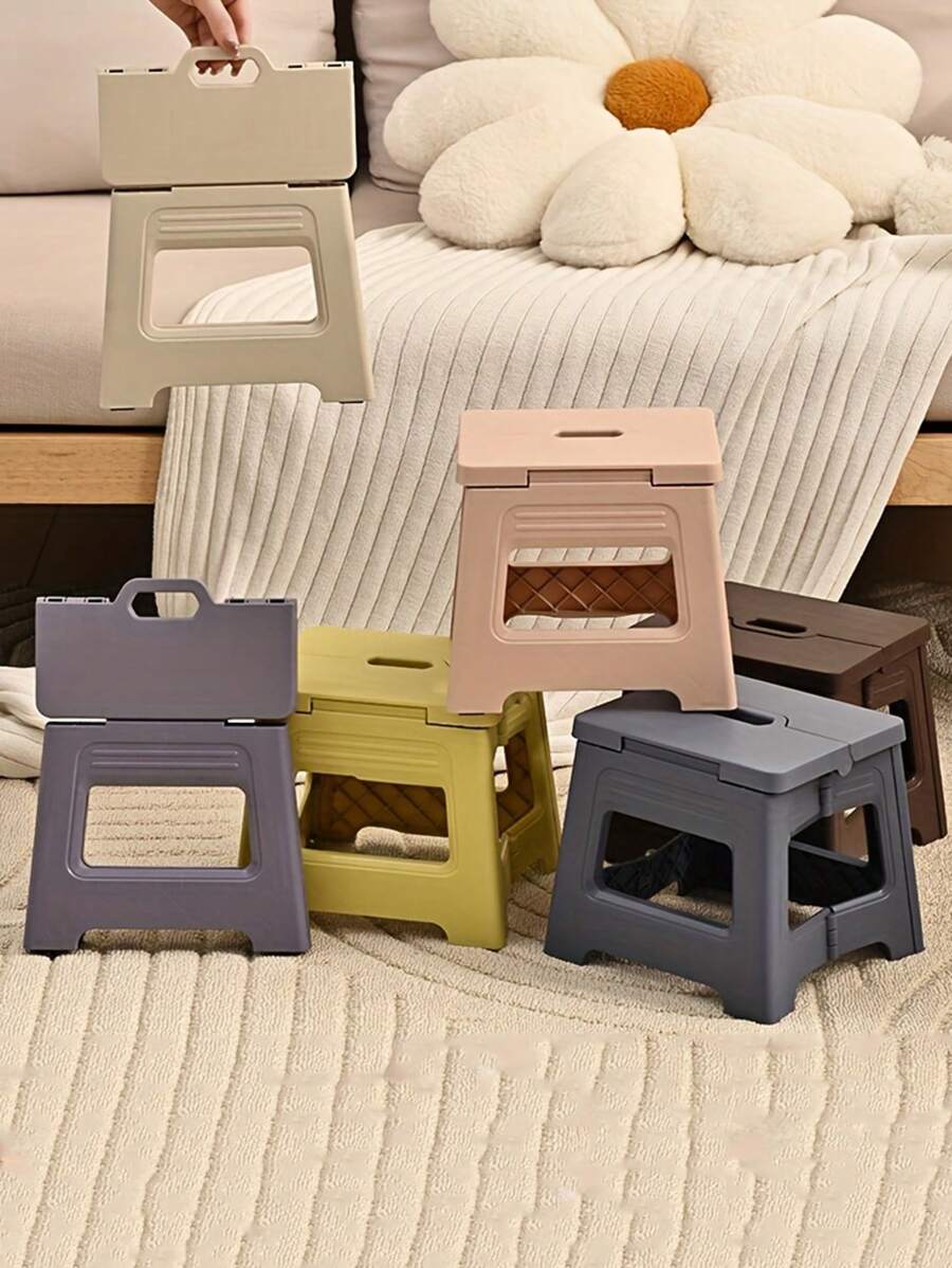 1 Peça/Banco Dobrável, Plástico Leve e Forte, Banquinho Dobrável Ajustável, Adequado para Casa, Cozinha, Banheiro, Quarto, Cadeira Portátil para Viagem e Pesca ao Ar Livre, Banquinho Pequeno Antiderrapante e Multifuncional, Fácil de Armazenar - Opção de Várias Cores