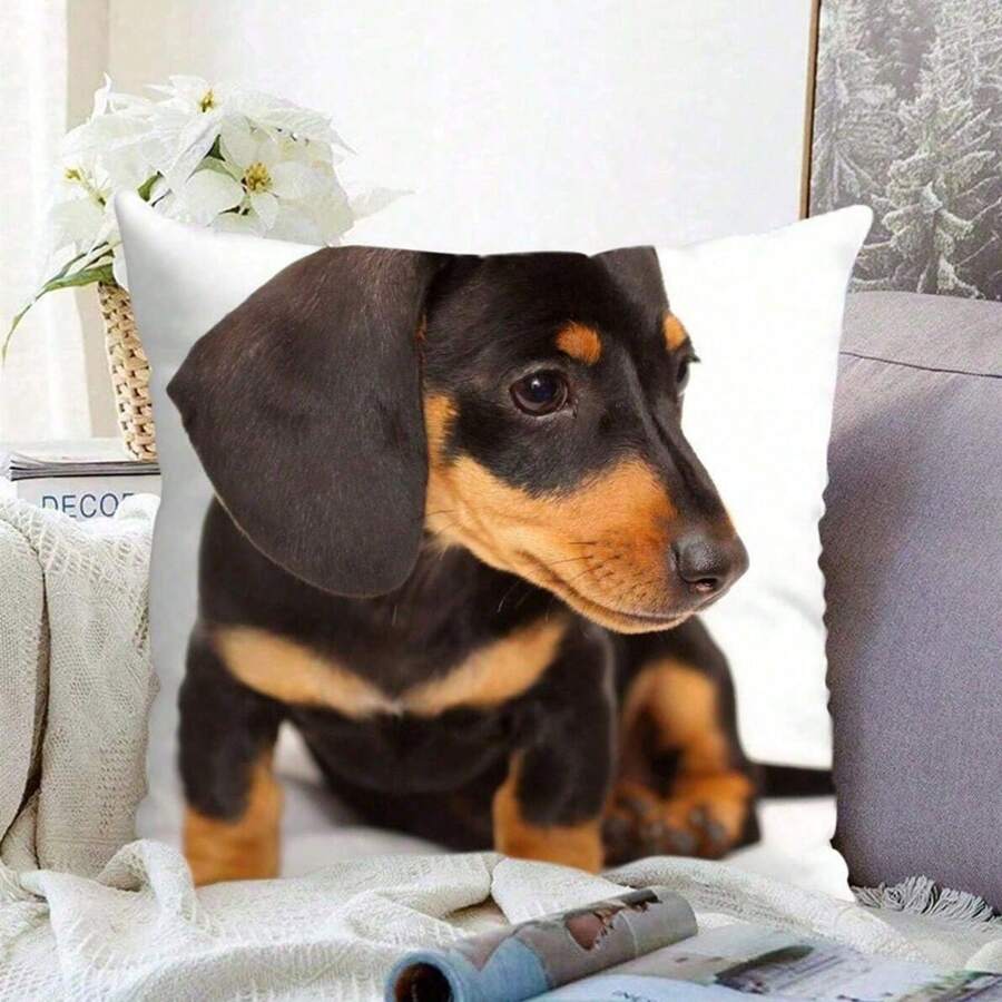 Bezaubernder Labrador-Muster Kissenbezug, mit Reißverschluss, Landhausstil, 100% Pfirsichhaut-Polyester, maschinenwaschbar - ideal für Sofa & Schlafzimmerdekoration, ohne Kissen, Hundehauskissen