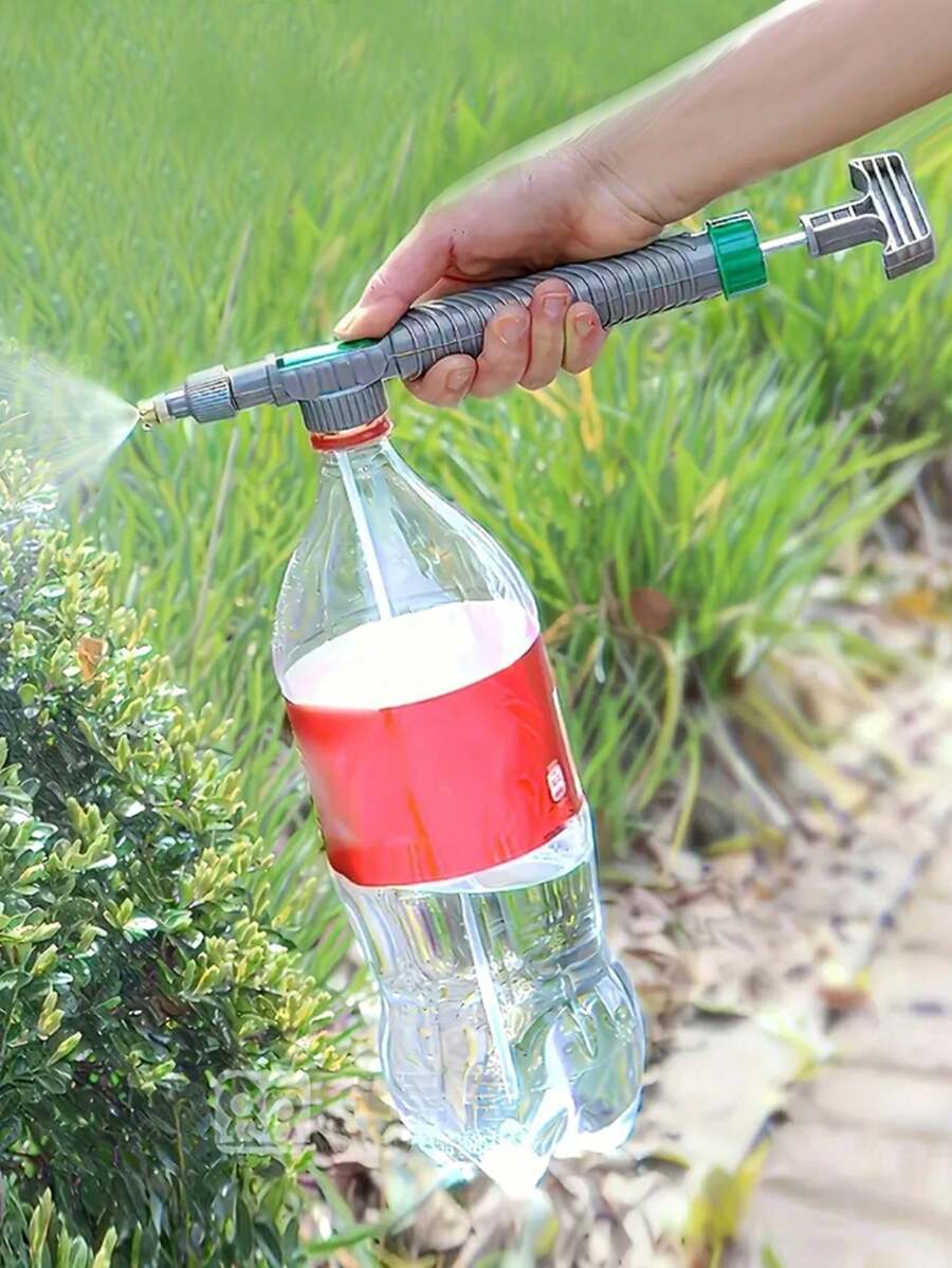 Handgehaltene Hochdruck-Sprühflasche mit einstellbarer Düse, manuell gepumptes Luftsprüh-Werkzeug, ideal für den Garten - aus Kunststoff, batteriefrei, handliche Ausführung