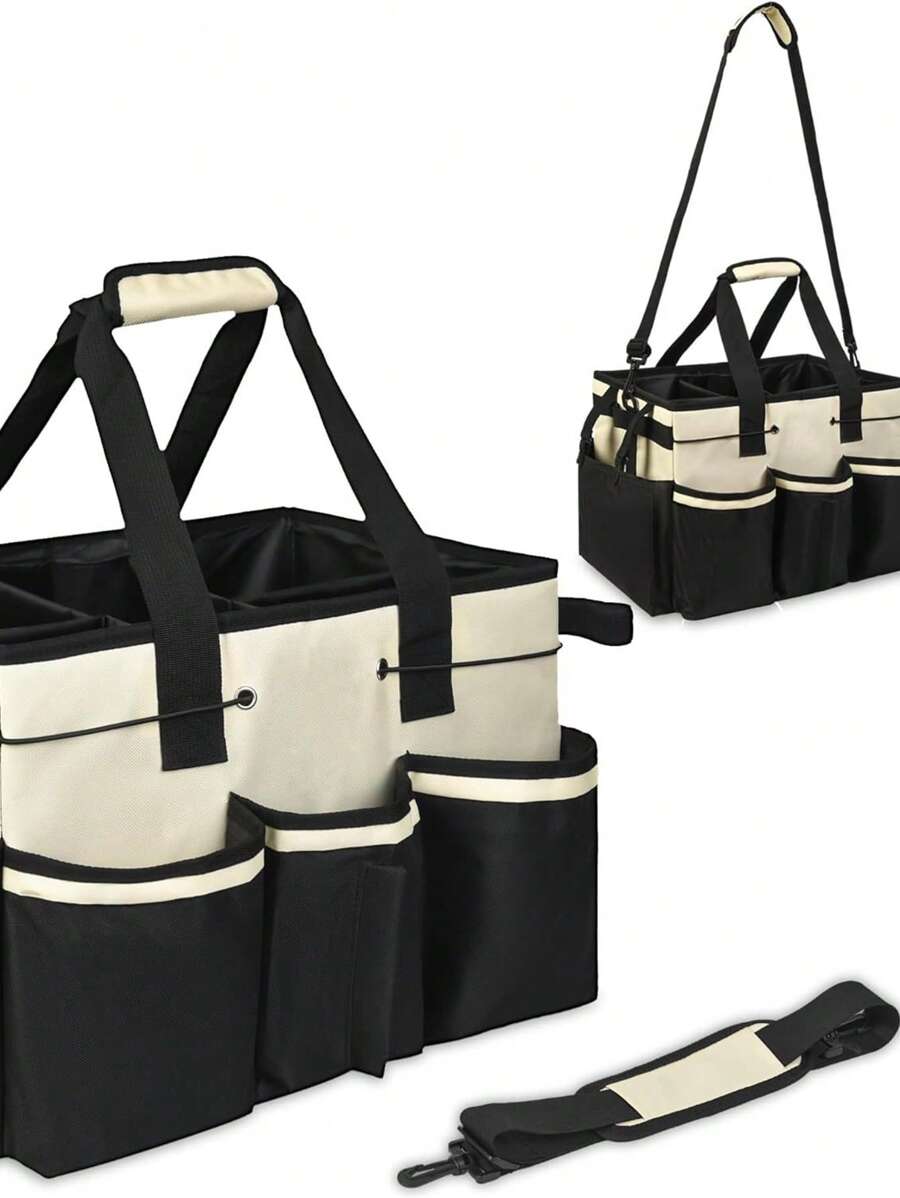 Caixa de Armazenamento de Limpeza, Bolsa Organizadora de Ferramentas para Carro, Bolsa de Transporte Portátil de Suprimentos de Limpeza para Empresa de Limpeza, Produtos de Limpeza Doméstica, Camareira de Hotel, Armazenamento de Ferramentas de Jardinagem, Cesta de Limpeza de Cozinha